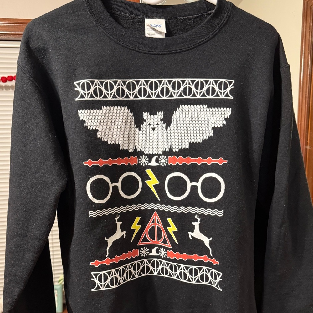 Harry Potter Sweatshirt Gildan Black Graphic Crewneck Unisex